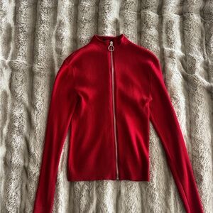 Forever 21 Cherry Ribbed Sweater